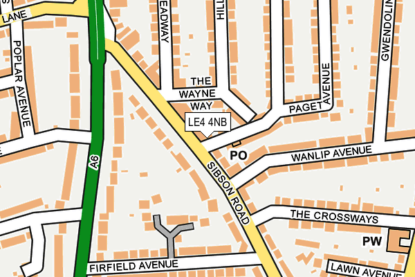 LE4 4NB map - OS OpenMap – Local (Ordnance Survey)