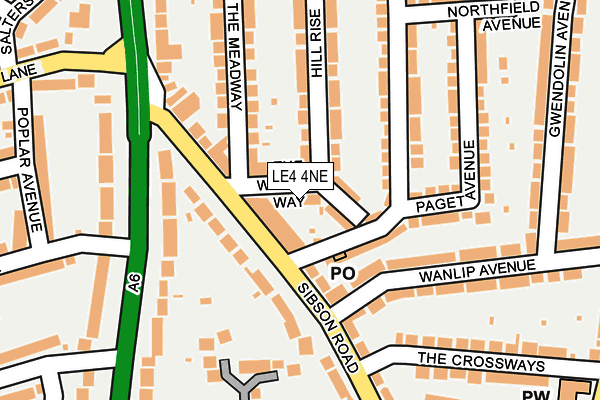 LE4 4NE map - OS OpenMap – Local (Ordnance Survey)