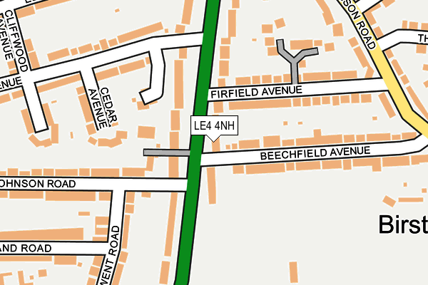 LE4 4NH map - OS OpenMap – Local (Ordnance Survey)