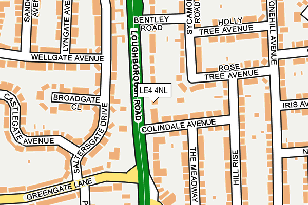LE4 4NL map - OS OpenMap – Local (Ordnance Survey)