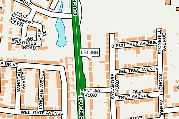 LE4 4NN map - OS OpenMap – Local (Ordnance Survey)