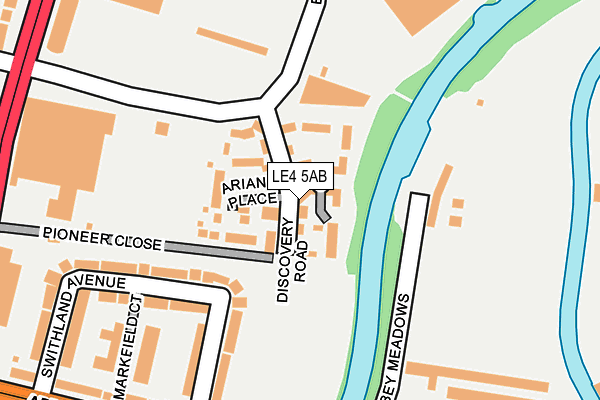 LE4 5AB map - OS OpenMap – Local (Ordnance Survey)