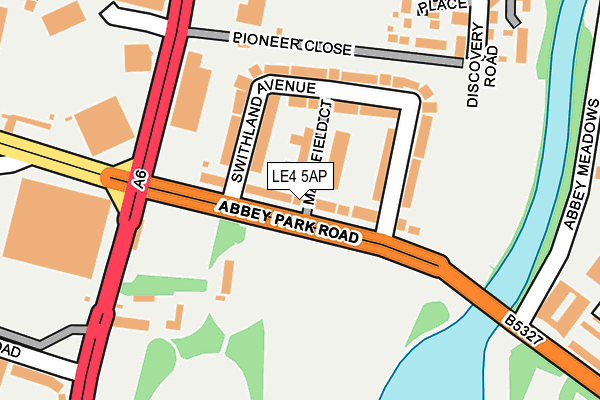 LE4 5AP map - OS OpenMap – Local (Ordnance Survey)