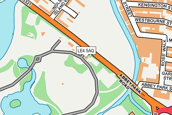 LE4 5AQ map - OS OpenMap – Local (Ordnance Survey)