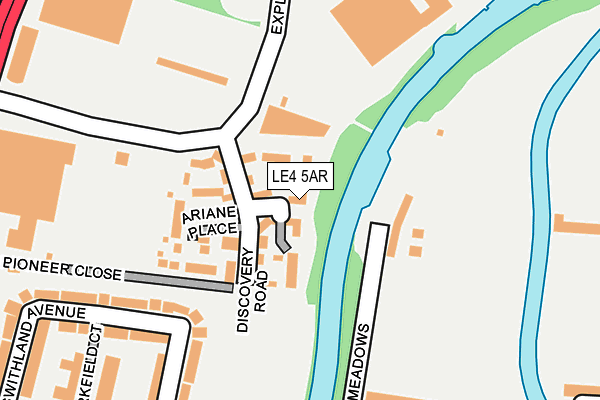 LE4 5AR map - OS OpenMap – Local (Ordnance Survey)