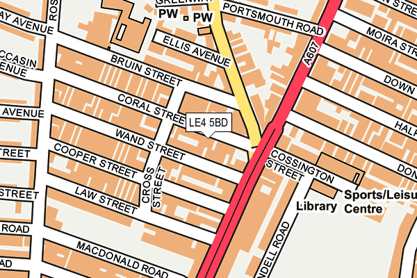 LE4 5BD map - OS OpenMap – Local (Ordnance Survey)