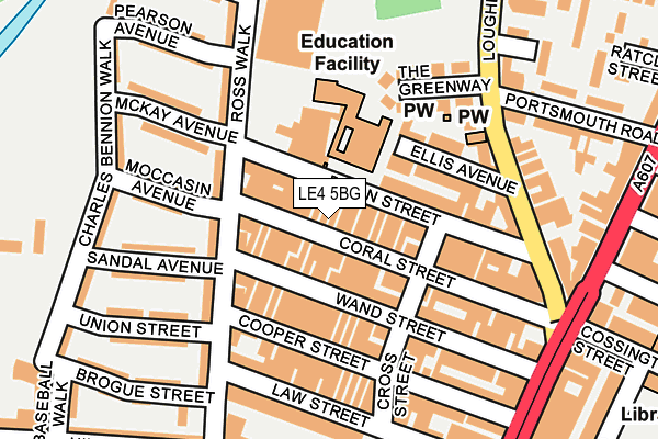 LE4 5BG map - OS OpenMap – Local (Ordnance Survey)