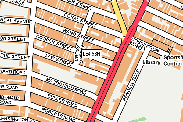 LE4 5BH map - OS OpenMap – Local (Ordnance Survey)