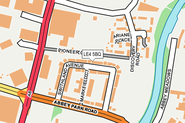 LE4 5BQ map - OS OpenMap – Local (Ordnance Survey)