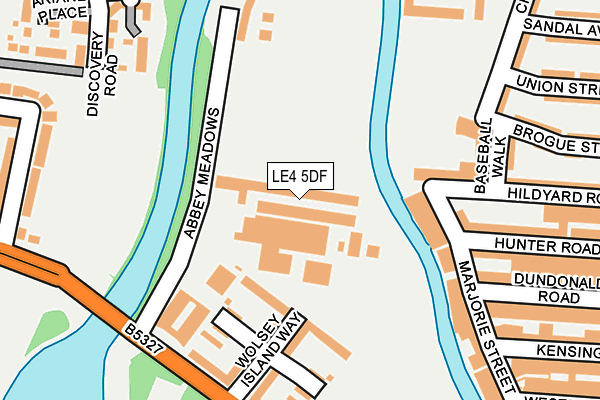 LE4 5DF map - OS OpenMap – Local (Ordnance Survey)