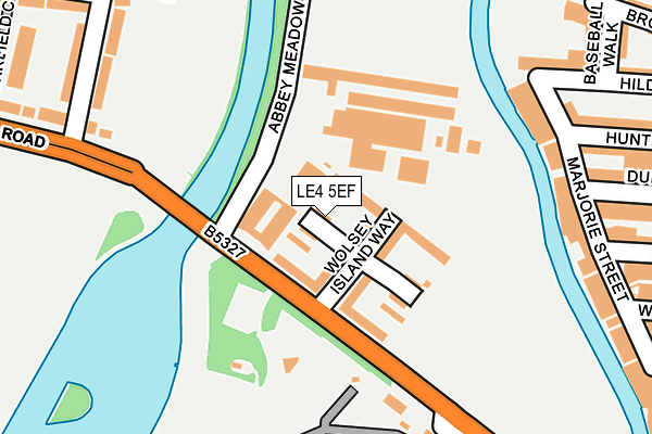 LE4 5EF map - OS OpenMap – Local (Ordnance Survey)