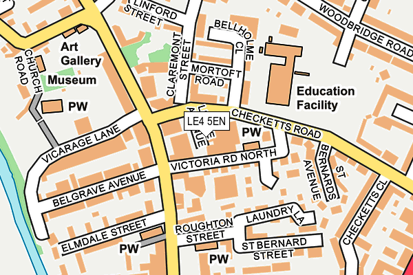 LE4 5EN map - OS OpenMap – Local (Ordnance Survey)