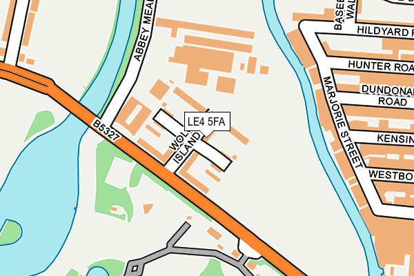 LE4 5FA map - OS OpenMap – Local (Ordnance Survey)