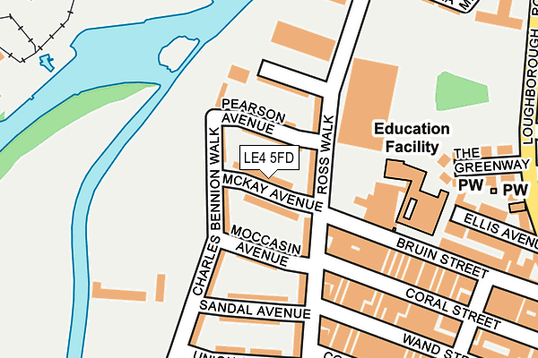 LE4 5FD map - OS OpenMap – Local (Ordnance Survey)