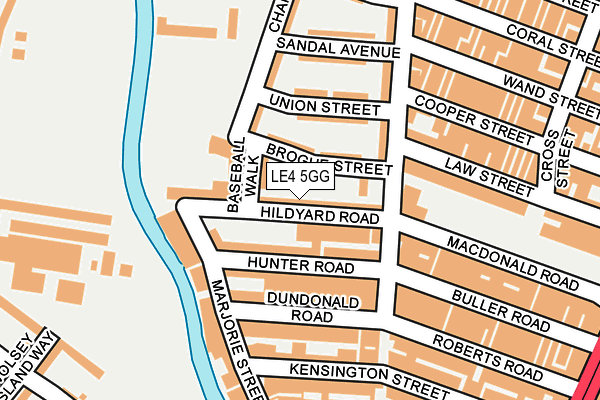 LE4 5GG map - OS OpenMap – Local (Ordnance Survey)