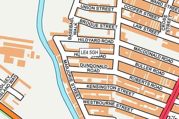 LE4 5GH map - OS OpenMap – Local (Ordnance Survey)