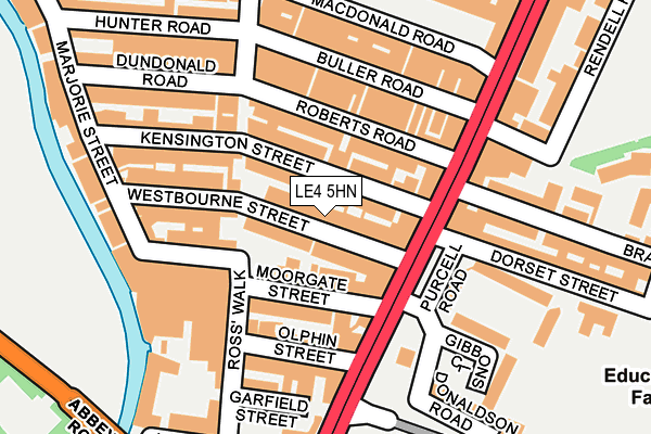 LE4 5HN map - OS OpenMap – Local (Ordnance Survey)