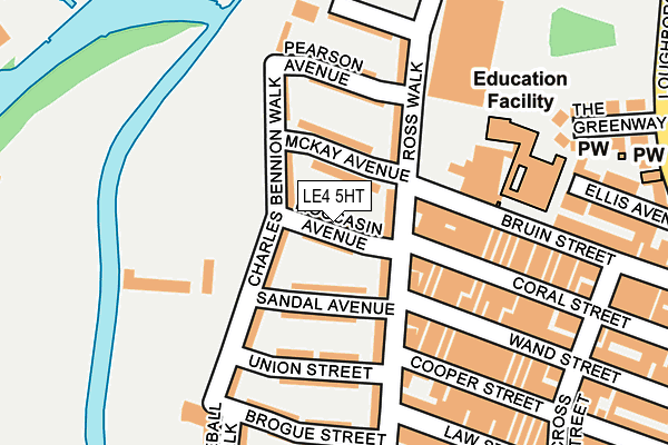 LE4 5HT map - OS OpenMap – Local (Ordnance Survey)