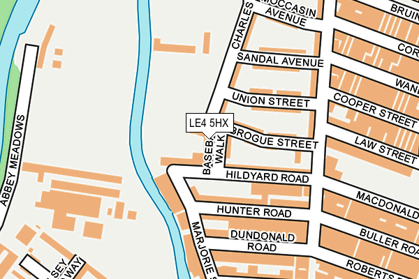 LE4 5HX map - OS OpenMap – Local (Ordnance Survey)