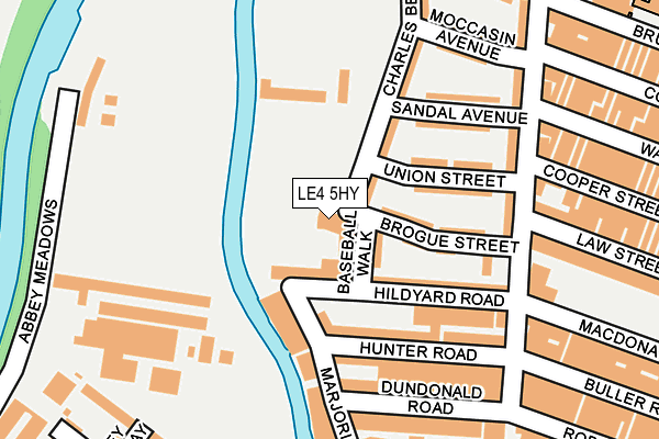 LE4 5HY map - OS OpenMap – Local (Ordnance Survey)