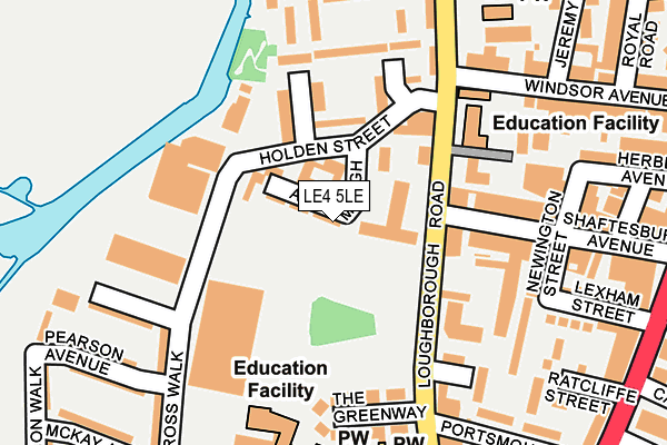 LE4 5LE map - OS OpenMap – Local (Ordnance Survey)