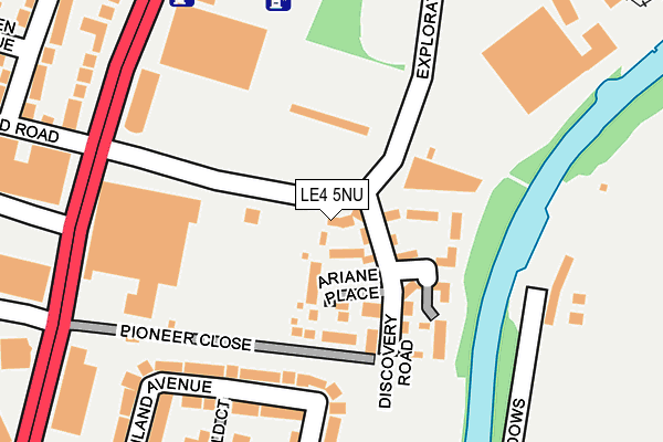LE4 5NU map - OS OpenMap – Local (Ordnance Survey)