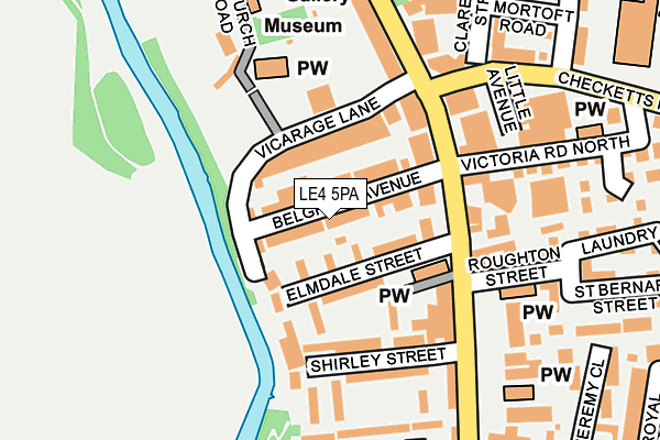 LE4 5PA map - OS OpenMap – Local (Ordnance Survey)