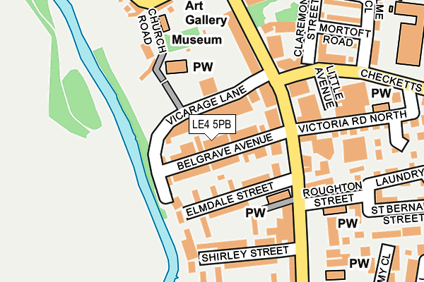 LE4 5PB map - OS OpenMap – Local (Ordnance Survey)