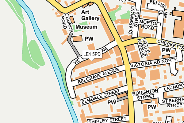 LE4 5PD map - OS OpenMap – Local (Ordnance Survey)