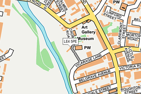 LE4 5PE map - OS OpenMap – Local (Ordnance Survey)