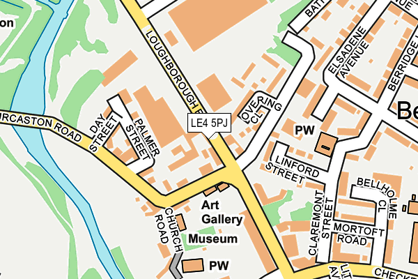 LE4 5PJ map - OS OpenMap – Local (Ordnance Survey)