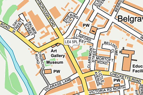 LE4 5PL map - OS OpenMap – Local (Ordnance Survey)