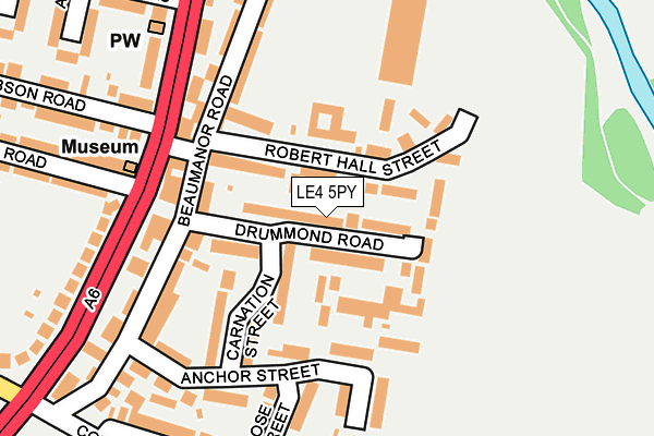 LE4 5PY map - OS OpenMap – Local (Ordnance Survey)