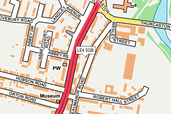 LE4 5QB map - OS OpenMap – Local (Ordnance Survey)