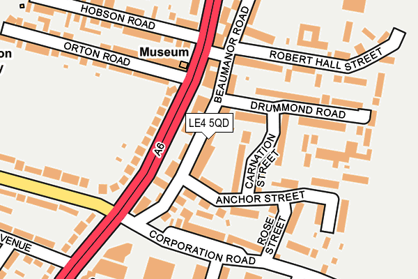 LE4 5QD map - OS OpenMap – Local (Ordnance Survey)