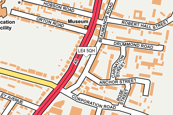 LE4 5QH map - OS OpenMap – Local (Ordnance Survey)