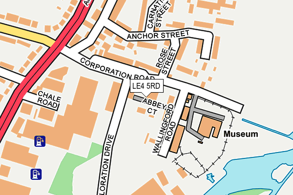 LE4 5RD map - OS OpenMap – Local (Ordnance Survey)