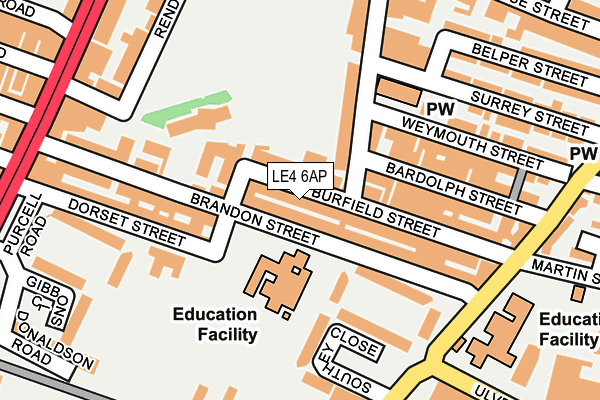 LE4 6AP map - OS OpenMap – Local (Ordnance Survey)