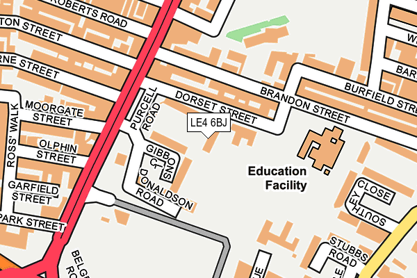 LE4 6BJ map - OS OpenMap – Local (Ordnance Survey)