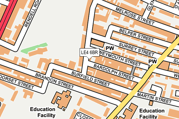 LE4 6BR map - OS OpenMap – Local (Ordnance Survey)