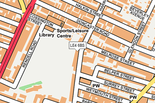 LE4 6BS map - OS OpenMap – Local (Ordnance Survey)