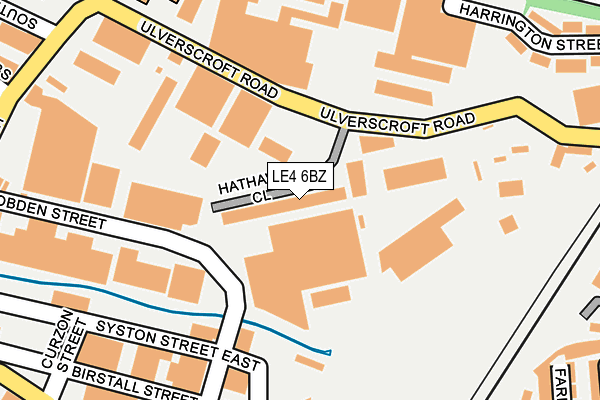 LE4 6BZ map - OS OpenMap – Local (Ordnance Survey)