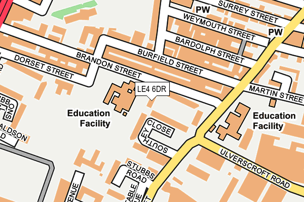 LE4 6DR map - OS OpenMap – Local (Ordnance Survey)