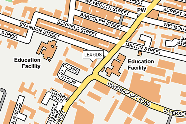 LE4 6DS map - OS OpenMap – Local (Ordnance Survey)