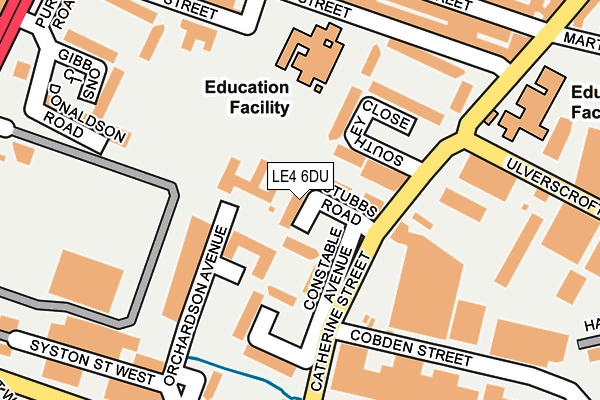 LE4 6DU map - OS OpenMap – Local (Ordnance Survey)