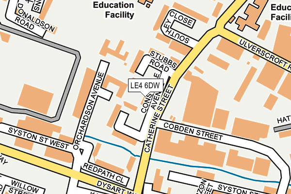 LE4 6DW map - OS OpenMap – Local (Ordnance Survey)
