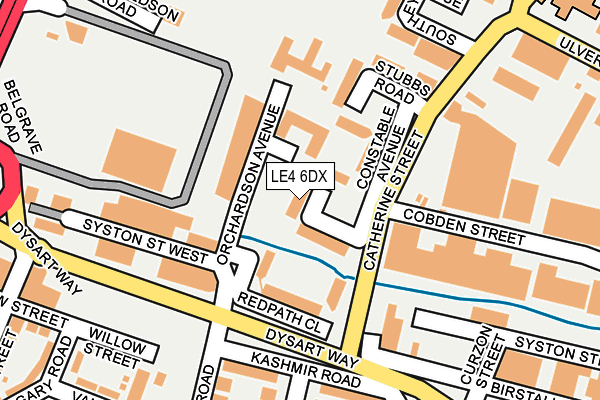 LE4 6DX map - OS OpenMap – Local (Ordnance Survey)