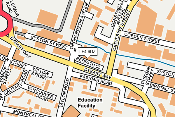 LE4 6DZ map - OS OpenMap – Local (Ordnance Survey)