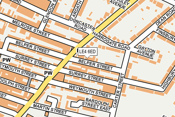 LE4 6ED map - OS OpenMap – Local (Ordnance Survey)