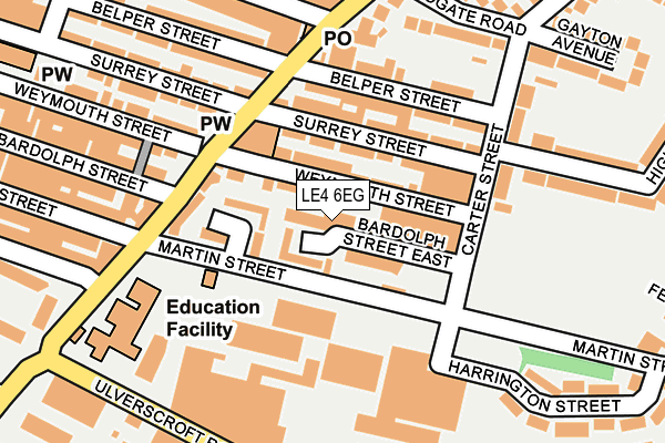 LE4 6EG map - OS OpenMap – Local (Ordnance Survey)